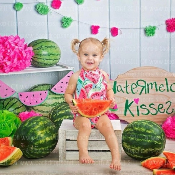 One in a Melon Watermelon Photography Backdrop - Picture 3 of 4